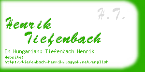 henrik tiefenbach business card